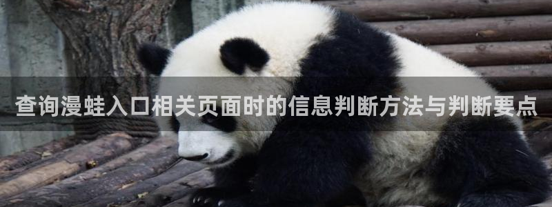 梦漫漫画在线阅读：查询漫蛙入口相关页面时的信息判断方法与判断要点